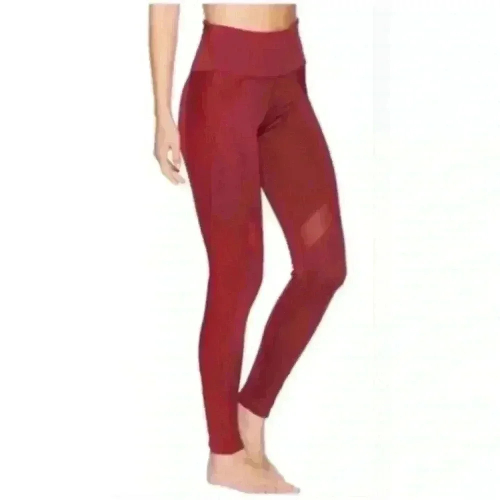Free People Movement Wine Mesh Lira Leggings size XS